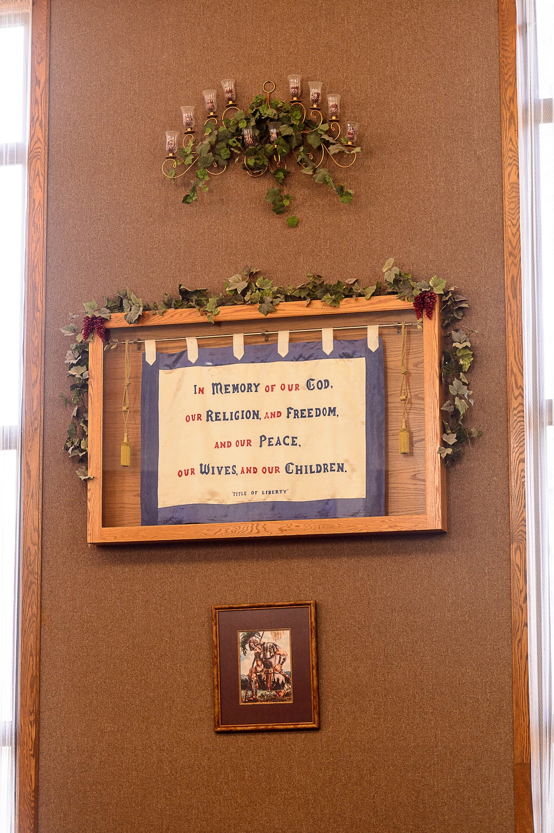 (Trent Nelson | The Salt Lake Tribune)  Mormon artwork in the AUB chapel in Pinesdale, Mont.