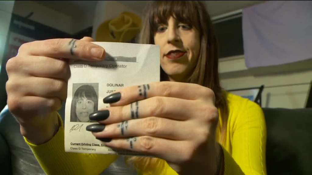 (Courtesy of FOX 13 News) Jaydee Dolinar, a transgender woman, said the Utah Driver License Division forced her to remove her makeup and retake her license photo on Wednesday, Nov. 13, 2019. The division says it has since apologized.