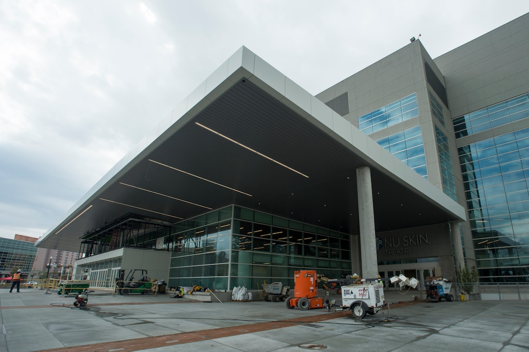(Rick Egan  |  The Salt Lake Tribune)  The new covered entrance in the Vivint Smart Home Arena, Friday, September 15, 2017.