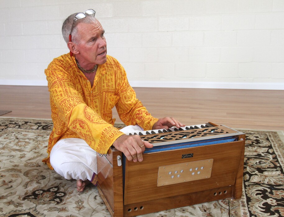 (Rick Egan | The Salt Lake Tribune) Christopher Caru Warden at the Sri Sri Radha Krishna Temple in 2011. He died after a car crash this week.