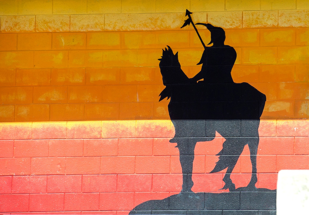 (Rick Egan  |  The Salt Lake Tribune)    A mural at Bountiful High School, home of the Braves, Monday, July 6, 2020.