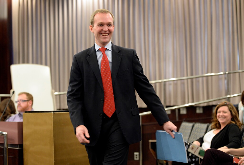 Francisco Kjolseth  |  The Salt Lake TribuneSalt Lake County Mayor Ben McAdams gets ready to deliver his "State of the County" address to the county council at the Salt Lake County Government Center on Tuesday, Jan. 14, 2014. 