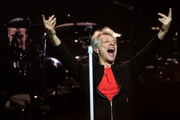 (Chris Detrick | The Salt Lake Tribune) Jon Bon Jovi performs during the 'This House Is Not for Sale' Tour at Vivint Smart Home Arena Friday, March 16, 2018.