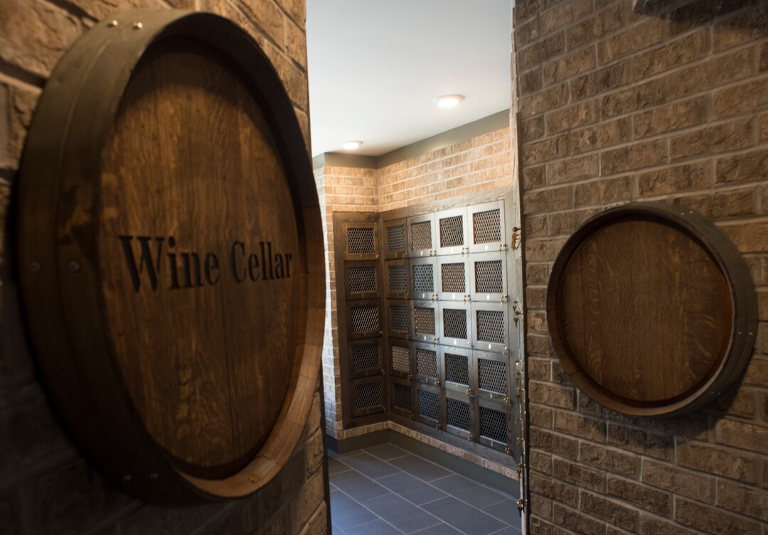 (Rick Egan  |  The Salt Lake Tribune)        The wine cellar at Alta Gateway Station located at 505 West 100 South, is the first LEED Platinum certification for a multifamily apartment building in Utah. Wednesday, June 20, 2018.