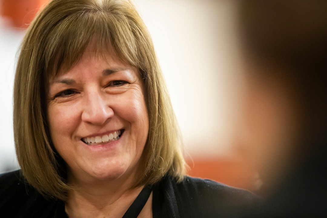(Scott G Winterton  |  Deseret News/Pool) Juvenile Judge Renee Jiminez talks about sitting with Judge Paul B. Parker on Friday, Dec. 13, 2019. Utah's juvenile judges will soon begin taking on cases in adult court, a move to help relieve crowded courtrooms in the state's most populated judicial district.
