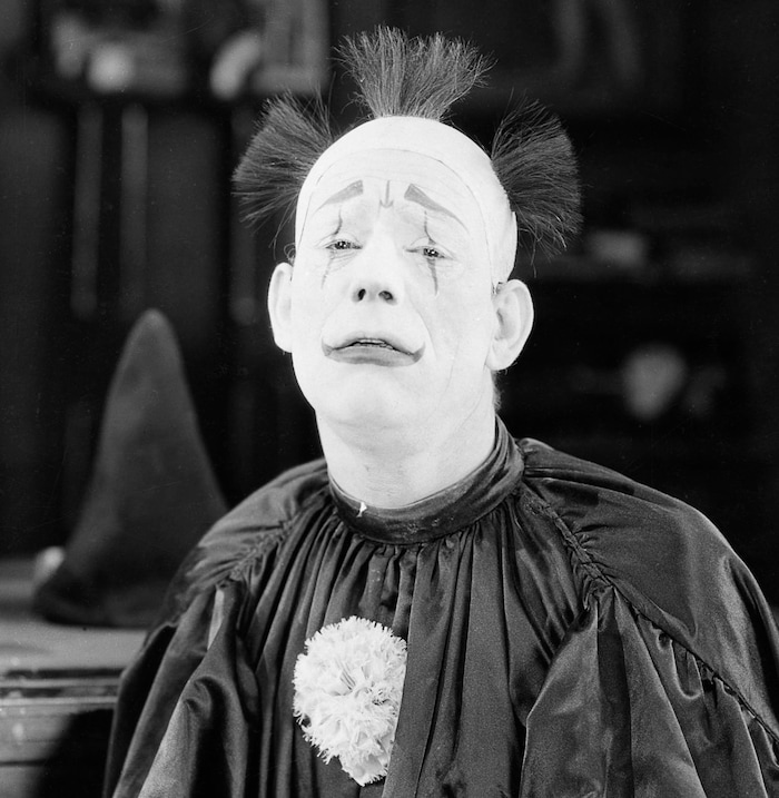 ( Courtesy photo) Lon Chaney plays a clown who suffers nightly humiliation in the 1924 silent drama "He Who Gets Slapped."
