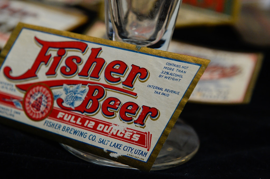 Francisco Kjolseth | The Salt Lake Tribune
Fisher Brewing Co., one of two Utah breweries to have survived prohibition, lasted another twenty years before disappearing in the 60's. At Ken Sanders Rare Books some of the memorabilia still exists.