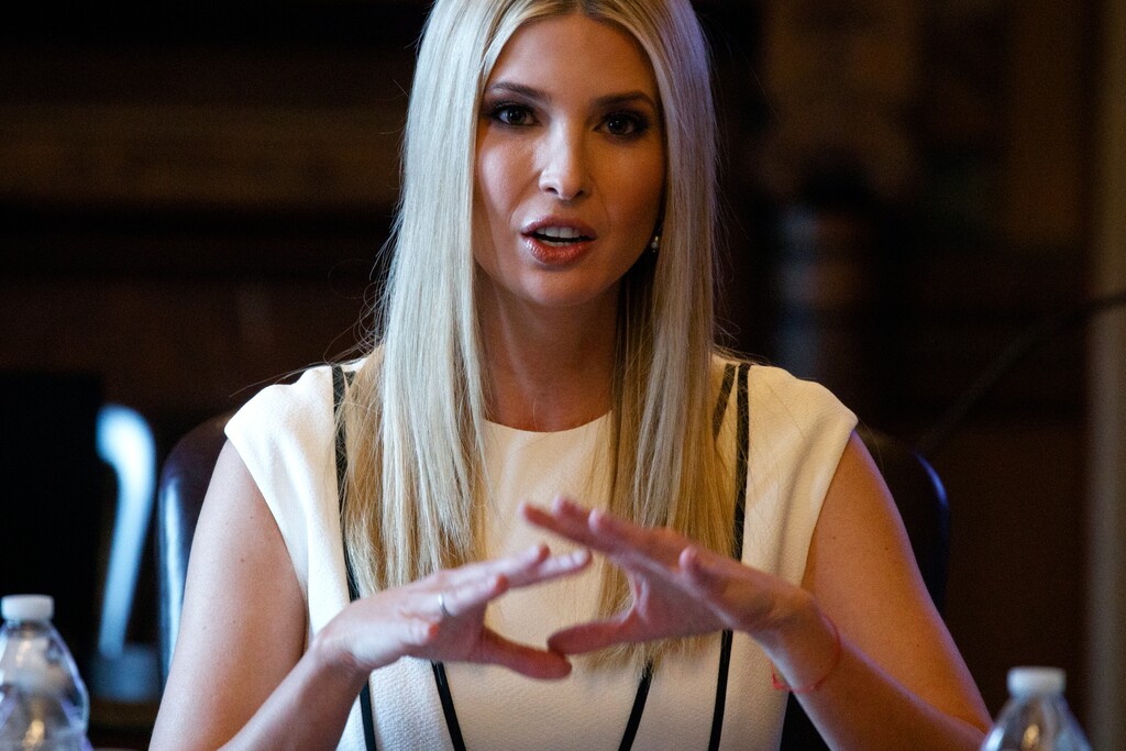 Ivanka Trump speaks during a roundtable on the Women's Global Development and Prosperity Initiative in the Eisenhower Executive Office Building on the White House complex, Thursday, Feb. 7, 2019, in Washington. (AP Photo/ Evan Vucci)