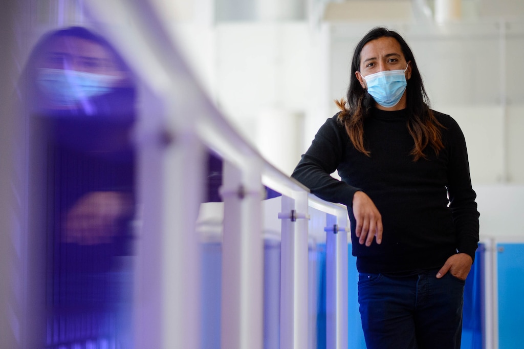 (Trent Nelson | The Salt Lake Tribune) Efren Corado Garcia at the Eccles Theater in Salt Lake City on Monday, June 29, 2020. Salt Lake County is able to keep their employees working by using COVID funds and redeploying them into pandemic-related roles.