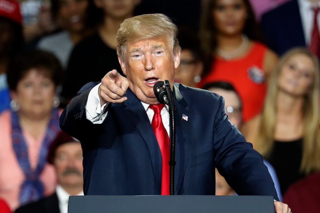 President Donald Trump speaks during a rally, Saturday, Aug. 4, 2018, in Lewis Center, Ohio. The Trump administration’s announcement in March that it would ask respondents about their immigration status has raised concerns among many, including Utah's Latino legislators. In light of that change and others, the Salt Lake City Council recently approved a full-time census coordinator position to help avoid an undercount among hard-to-reach populations. (AP Photo/John Minchillo)