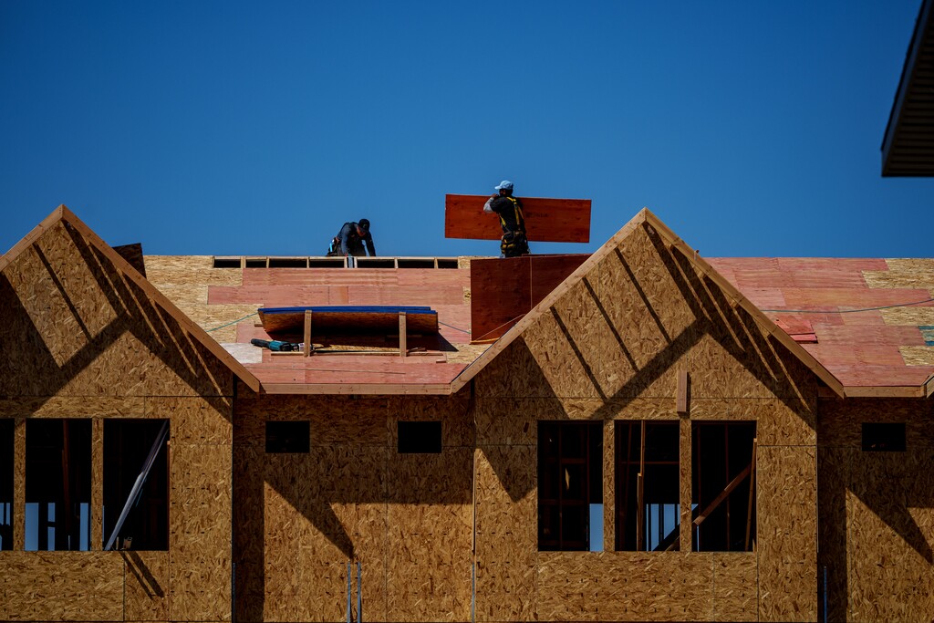 (Trent Nelson | The Salt Lake Tribune) Housing under construction at Firefly, a new subdivision in Eagle Mountain, on Friday, May 2, 2025. Steve Waldrip, who serves as Gov. Spencer Cox's senior adviser for housing strategy and innovation, said there's been a “seismic shift in the housing market all across the country."
