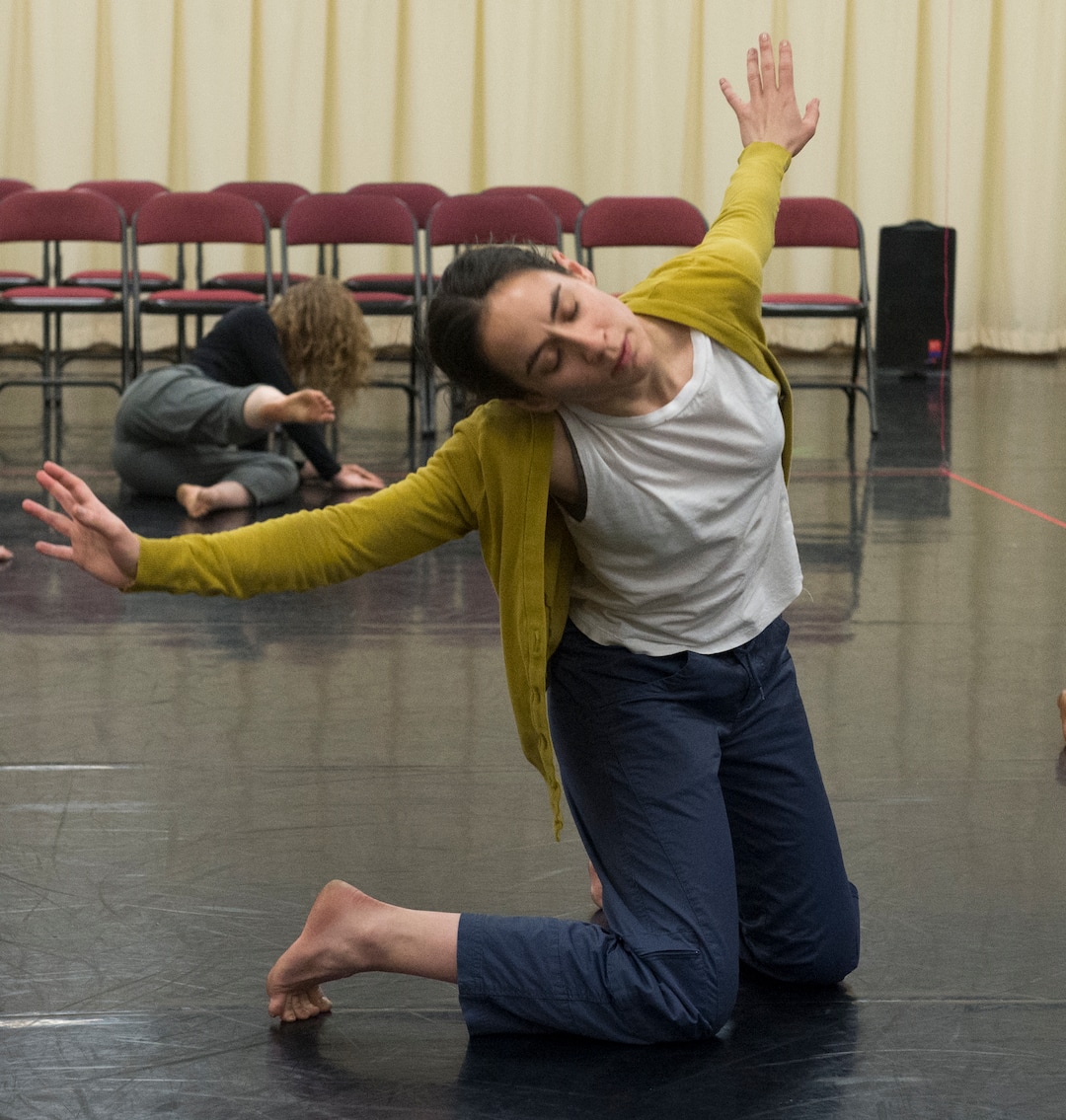 (Rick Egan  |  The Salt Lake Tribune)     Ririe-Woodbury dancer Melissa Younker rehearses for their upcoming international tour to South Korea and Mongolia. Wednesday, April 18, 2018.