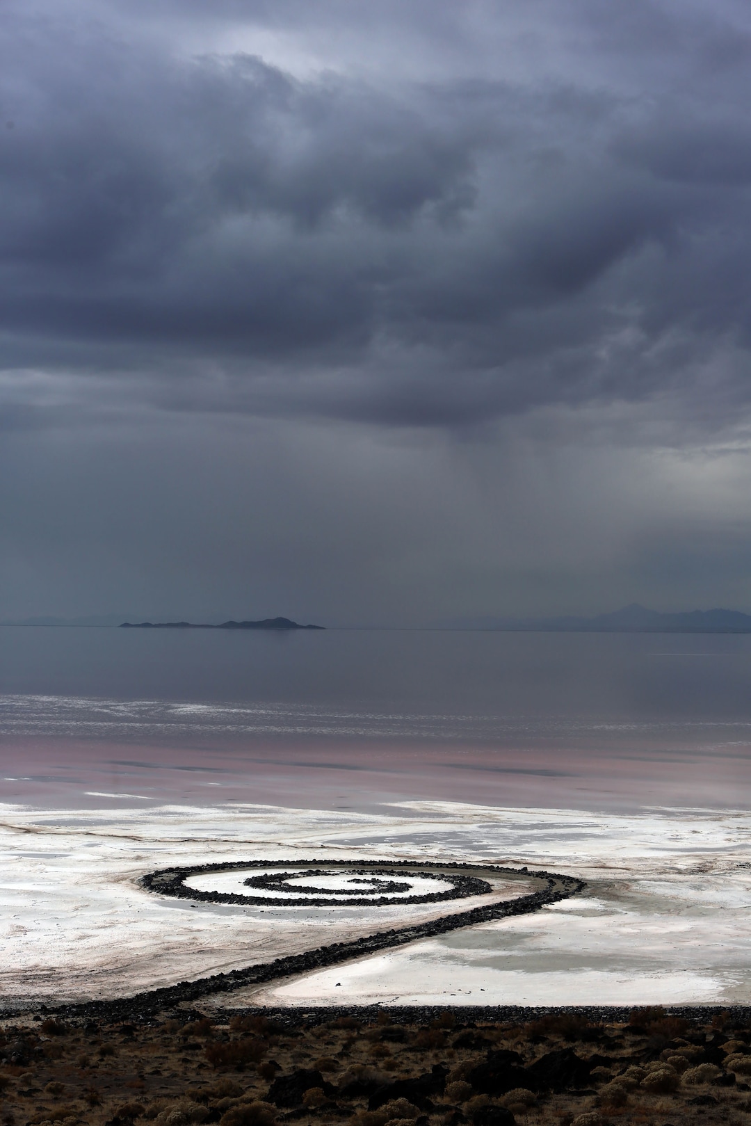 (Francisco Kjolseth  |  Tribune file photo) The Spiral Jetty earth works on the North edge of the Great Salt Lake created by artist Robert Smithson in 1970 is visible on Wednesday, Nov. 20, 2013.