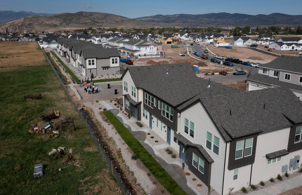 (Bethany Baker | The Salt Lake Tribune) New developments like Innovation Park at Francis Commons are helping meet demand, but a new report predicts the state will be about 235,000 units short by 2055. 