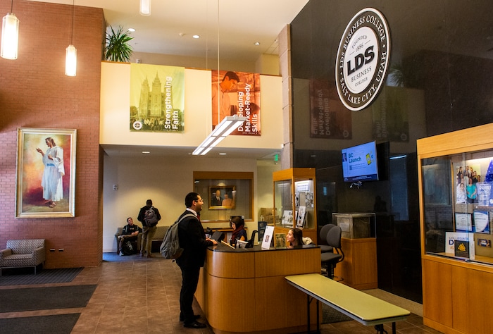 (Rick Egan  |  The Salt Lake Tribune)      The name of the LDS Business College will soon be changed to Ensign College. Tuesday, Feb. 25, 2020.