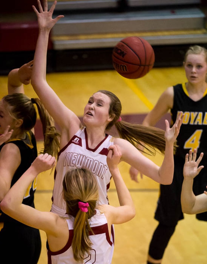 (Trent Nelson | The Salt Lake Tribune)  Viewmont's Melissa Sorenson as the Viewmont Vikings host the Roy Royals, girls high school basketball in Bountiful, Wednesday January 31, 2018.