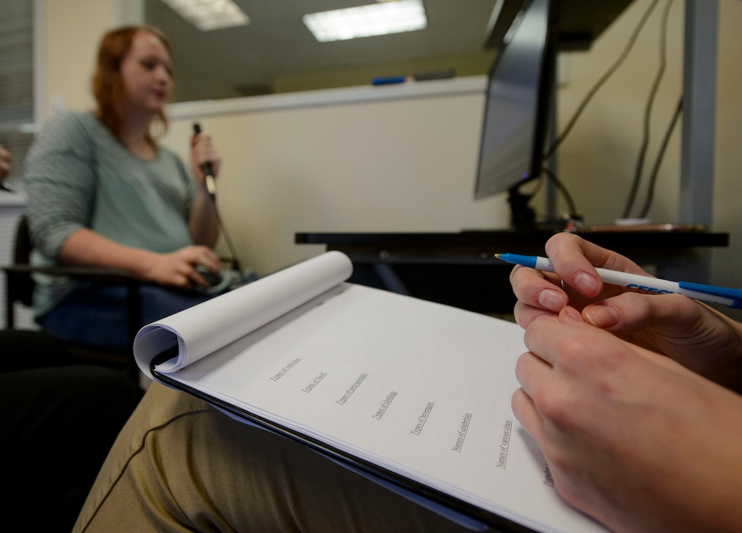 (Steve Griffin  |  The Salt Lake Tribune) Jordan Gabbitas, works with students Timothy Baker and Abbey Lasek as she uses computer software at Rocky  Mountain University to help the consistency of her voice. The speech clinic helps transgender individuals match their voice to their gender. She was at the Provo, Utah clinic Tuesday January 16, 2018.