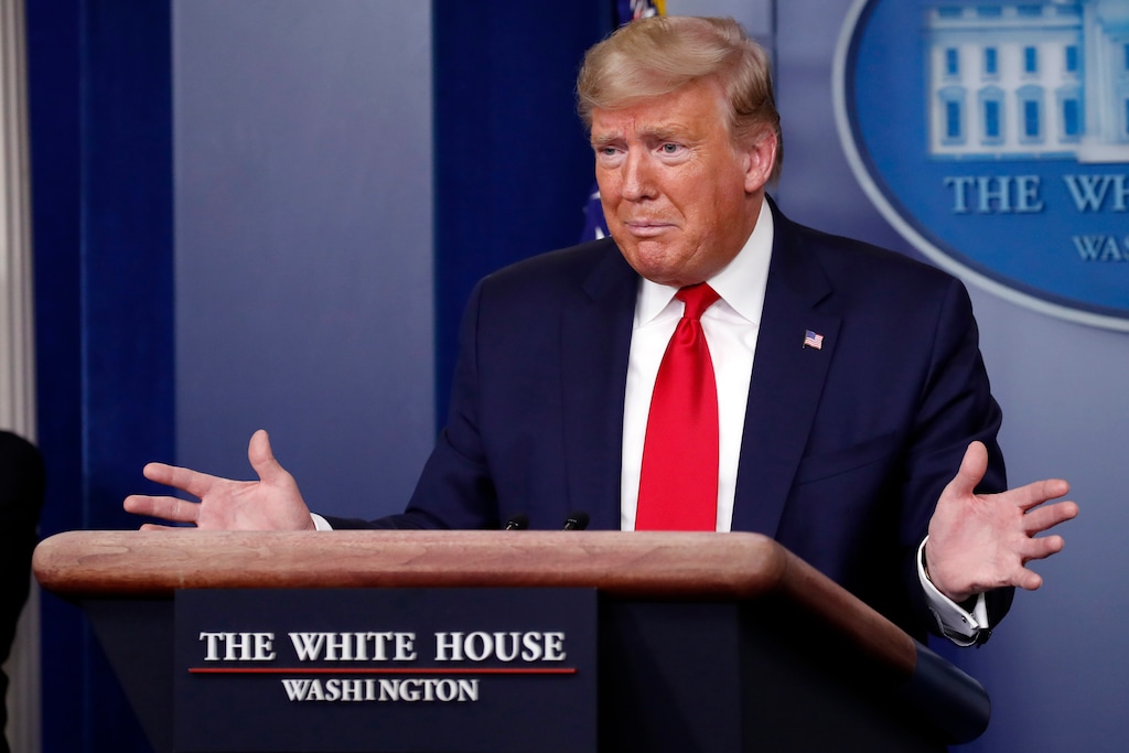 (Alex Brandon | AP) President Donald Trump speaks about the coronavirus in the James Brady Briefing Room, Thursday, March 26, 2020, in Washington.