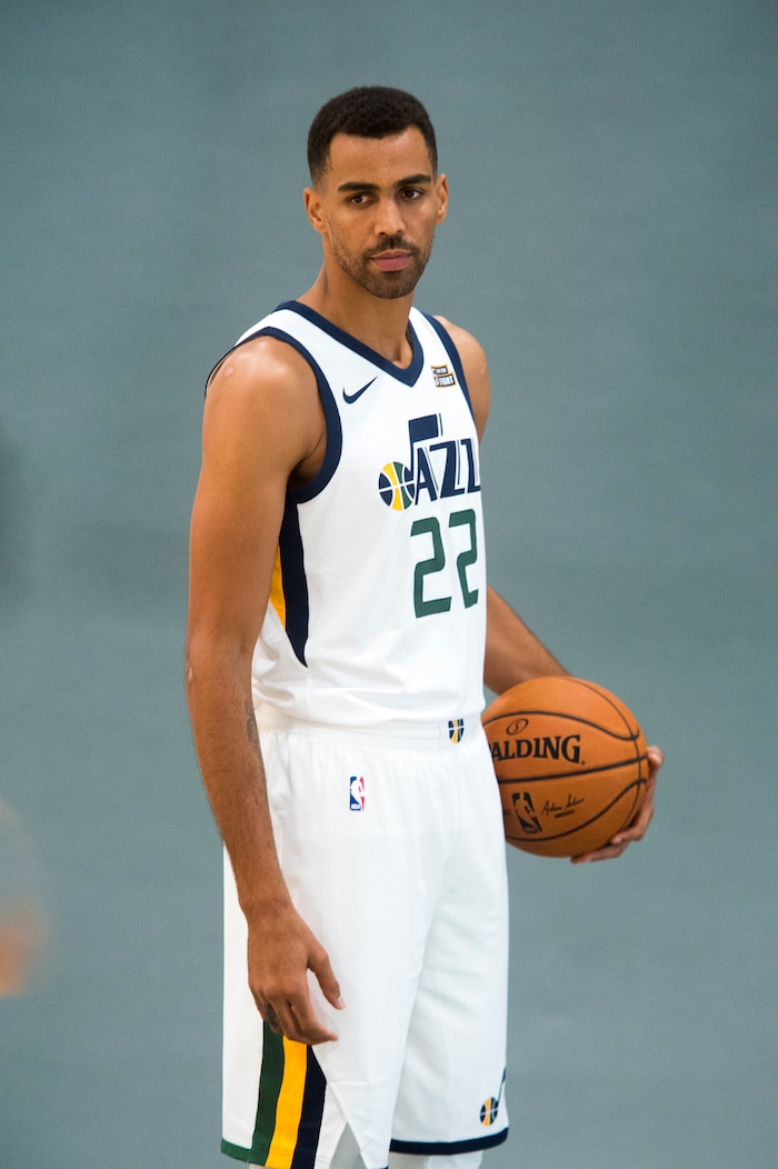 (Rick Egan  |  The Salt Lake Tribune) Utah Jazz forward, Thabo Sefolosha, during the Utah Jazz media day, at the Zions Bank Basketball Center, Monday, September 25, 2017.


