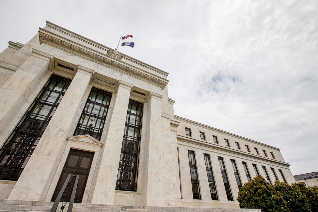 FILE - This June 19, 2015, file photo shows the Marriner S. Eccles Federal Reserve Board Building in Washington.  (AP Photo/Andrew Harnik, File)
