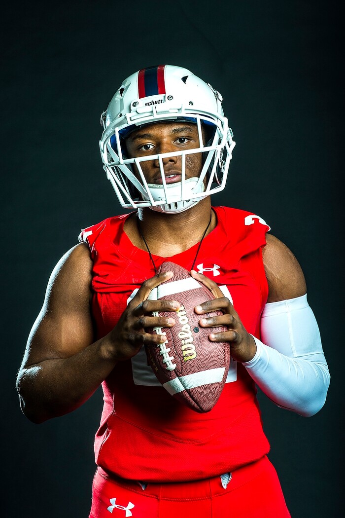 (Chris Detrick | The Salt Lake Tribune) East’s Jaylon Vickers poses for a portrait Friday, December 15, 2017.