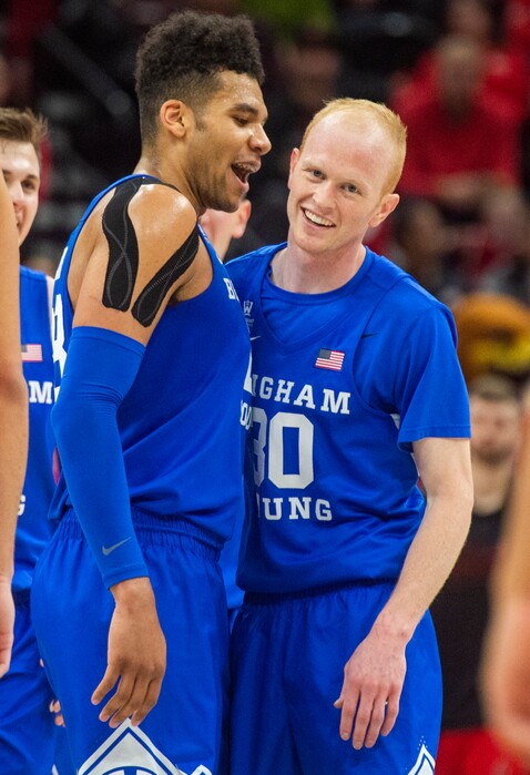 (Rick Egan  |  The Salt Lake Tribune)   Yoeli Childs (23) and TJ Haws have been consistent performers for BYU this season, but the remaining Cougars have been inconsistent and coach Dave Rose constantly searches for a reliable third scoring option.