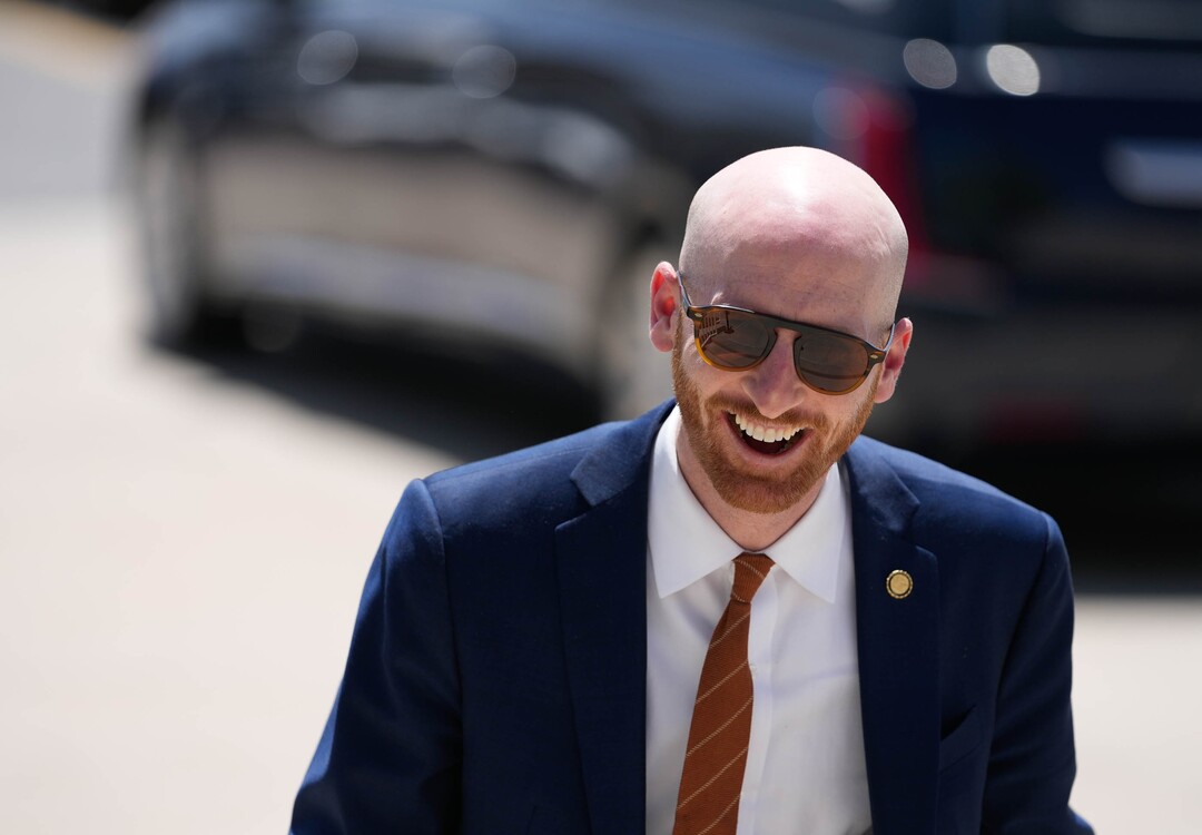 (Francisco Kjolseth | The Salt Lake Tribune) State Sen. Derek Kitchen, D-Salt Lake, arrives for the funeral of former U.S. Sen. Orrin Hatch at The Church of Jesus Christ of Latter-day Saints Institute of Religion in Salt Lake City on Friday, May 6, 2022. Hatch, the longest-serving Republican senator in U.S. history and the longest-serving from Utah, died April 23 at age 88.