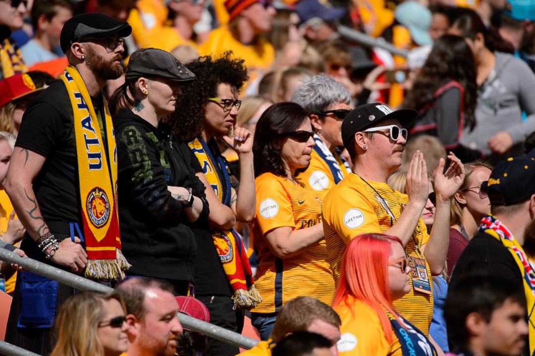 (Trent Nelson | The Salt Lake Tribune)  Utah Royals FC hosts the Chicago Red Stars, at Rio Tinto Stadium in Sandy, Saturday April 14, 2018.