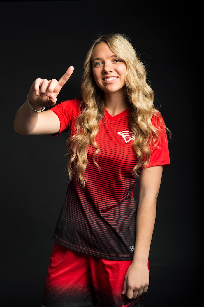 (Scott Sommerdorf   |  The Salt Lake Tribune)   Kayla Thompson of Maple Mountain, Friday, December 8, 2017.  