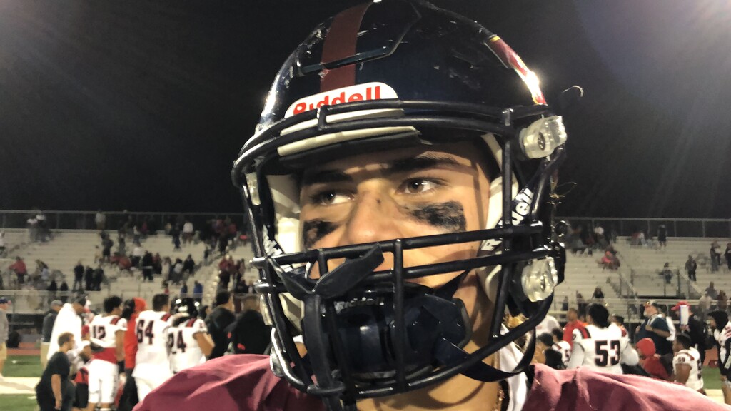 (Sammy Mora | The Tribune) Herriman running back Michael Falatea caught a 57-yard touchdown pass from quarterback Jack White to help give the Mustangs their first win of the season.