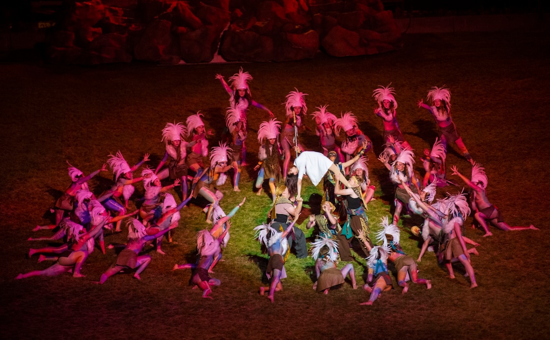 (Rick Egan  |  The Salt Lake Tribune)    Nephite dancers perform as Mormon Miracle Pageant gets underway in Manti, Wednesday, June 12, 2019, during the dress rehearsal.  The final run for the pageant continues through Saturday, June 22.