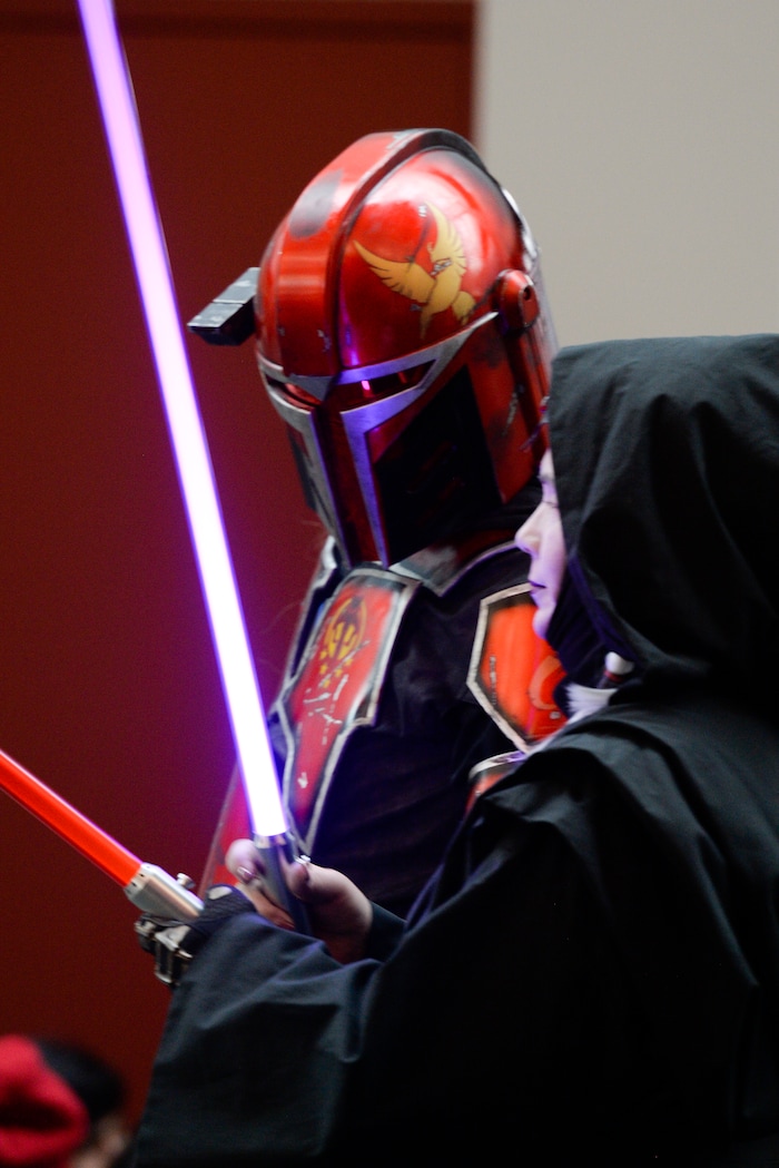 Leah Hogsten  |  The Salt Lake Tribune  Cosplayers roam the aisles atÊFanX Salt Lake Comic Convention, Saturday, April 20, 2019. 