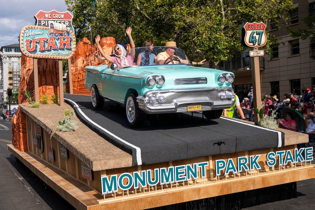 (Rick Egan | The Salt Lake Tribune) A float at the Days of '47 Parade in Salt Lake City on Thursday, July 24, 2025.