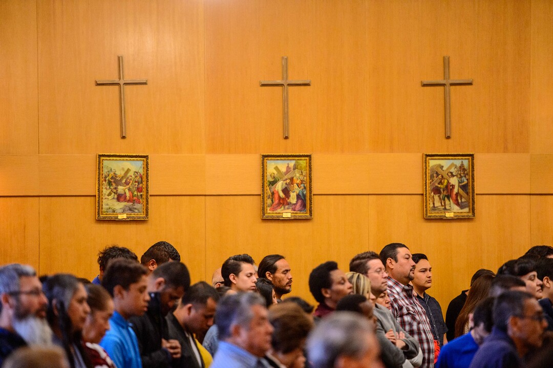 (Trent Nelson  |  The Salt Lake Tribune)  Easter Mass at Saints Peter & Paul Catholic Church in West Valley City on Sunday April 21, 2019.