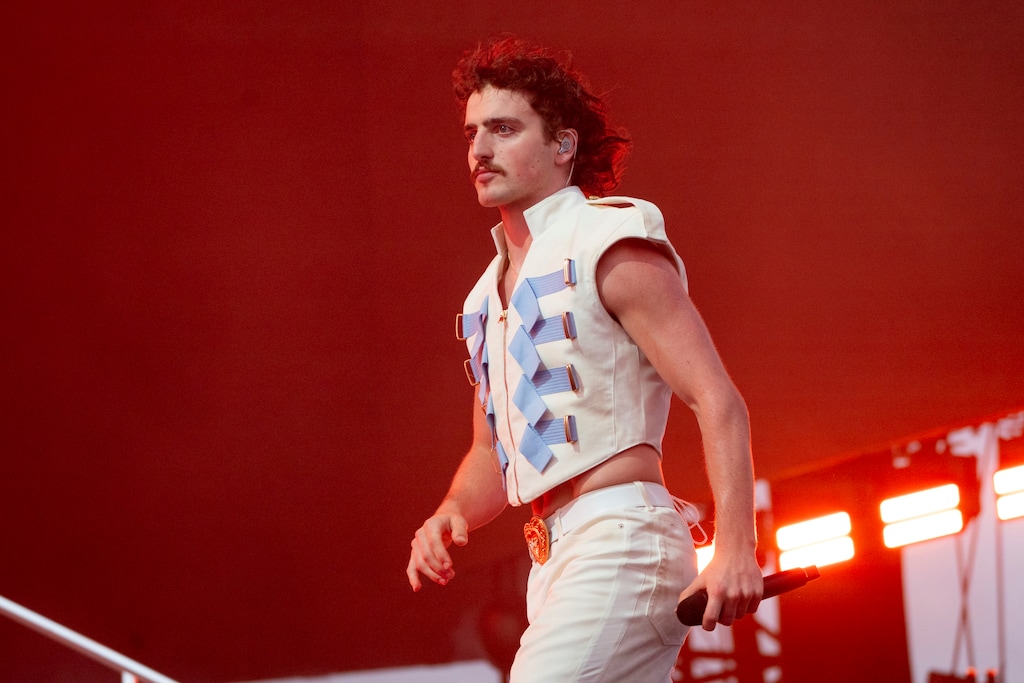 (Amy Harris | Invision/AP) Benson Boone performs during the first weekend of the Coachella Valley Music and Arts Festival in April.