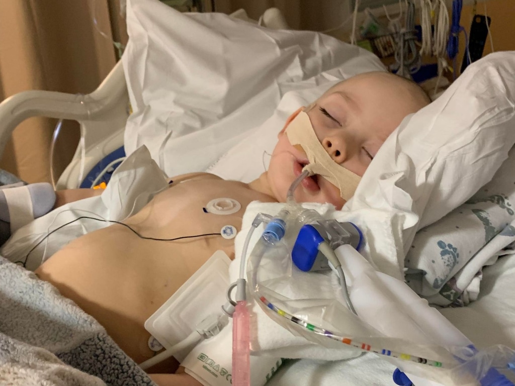 (Photo courtesy of Yvonne Francis) Justin Lee Francis, 3, is treated for COVID-19, asthma, pneumonia and other illnesses in January 2022 at Primary Children's Hospital.