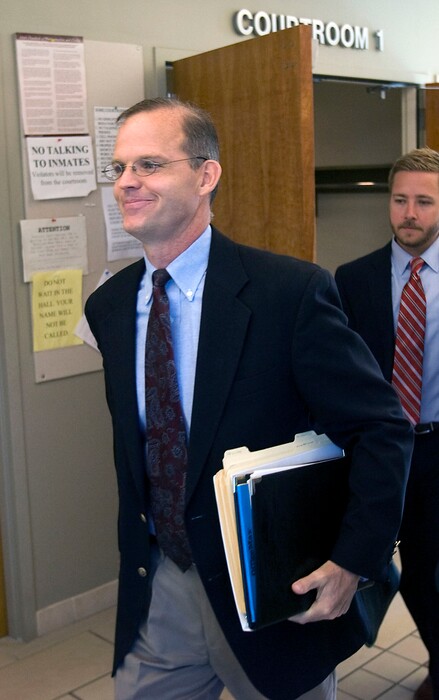 Al Hartmann  |  The Salt Lake TribuneProvo Councilman Steve Turley, here leaving a recent court hearing about the felony charges he faces, is staring at mounting pressure to step down after an ethics investigation noted a number of violations.