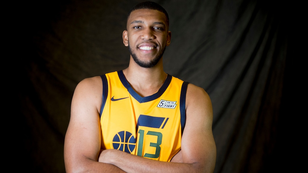 (Jeremy Harmon  |  The Salt Lake Tribune) Tony Bradley during media day with the Utah Jazz on Monday, September 30, 2019.
