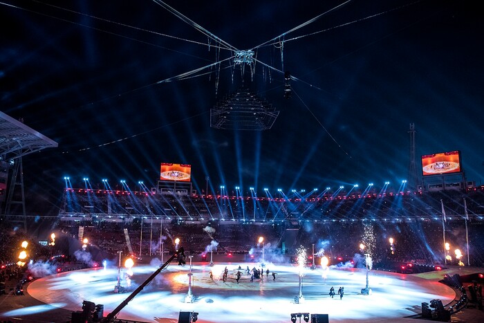 (Chris Detrick | The Salt Lake Tribune) The PyeongChang 2018 Olympic Winter Games Closing Ceremony at Olympic Stadium Sunday, Feb. 25, 2018.