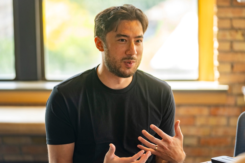 (Rick Egan | The Salt Lake Tribune) DX CEO Abi Noda, in his office on Main Street in Salt Lake City on Monday, Sept. 29, 2025.