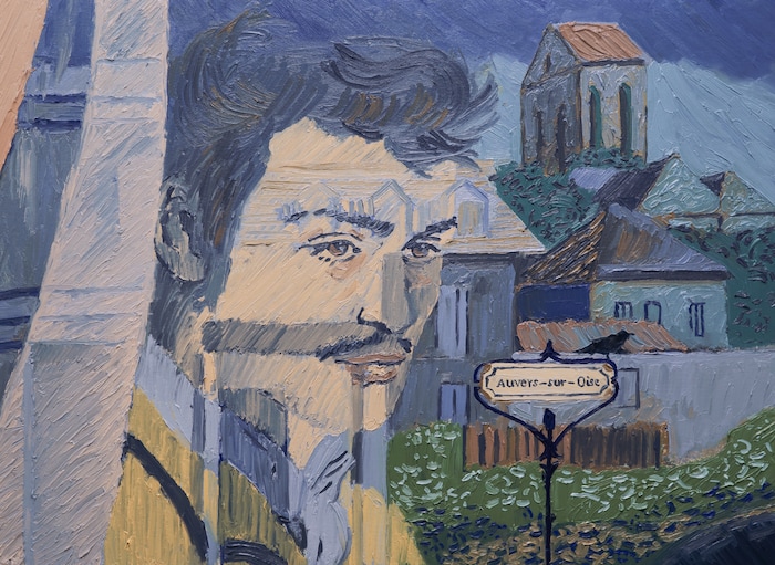 (Courtesy Good Deed Entertainment) Armand Roulin (performed by Douglas Booth), the son of a postman, arrives in Auvers-sur-Oise, to deliver the last letter written by Vincent Van Gogh, in a scene from the animated drama "Loving Vincent," inspired by the paintings of Vincent Van Gogh.