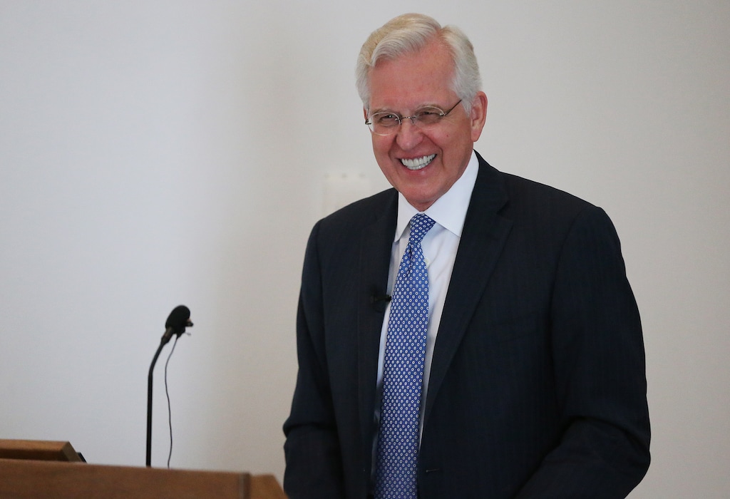 (Photo courtesy of The Church of Jesus Christ of Latter-day Saints)
D. Todd Christofferson speaks to students, faculty and academics at the University of Oxford in England on Thursday, June 15, 2017, about his experiences as a law clerk during the Watergate trials more than 40 years ago.