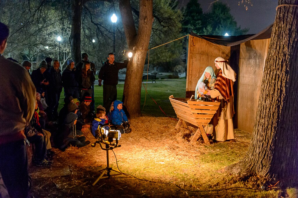 (Trent Nelson  |  Salt Lake Tribune file photo_
A live Nativity scene in Salt Lake City's Liberty Park in December 2014.
