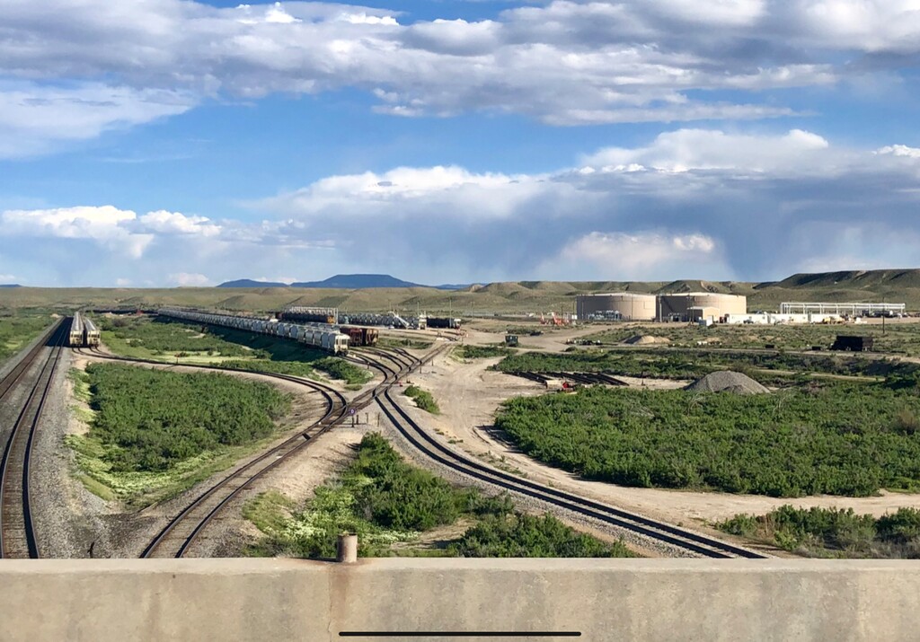 Courtesy photo by Global One Transport
Since 2014, the Price River Terminal in Wellington has been trans-loading oil from trucks to rail cars, opening a new path for Uinta Basin crude to reach out-of-state markets. It shipped about 7,500 barrels a day to Houston-area refiners in 2018.