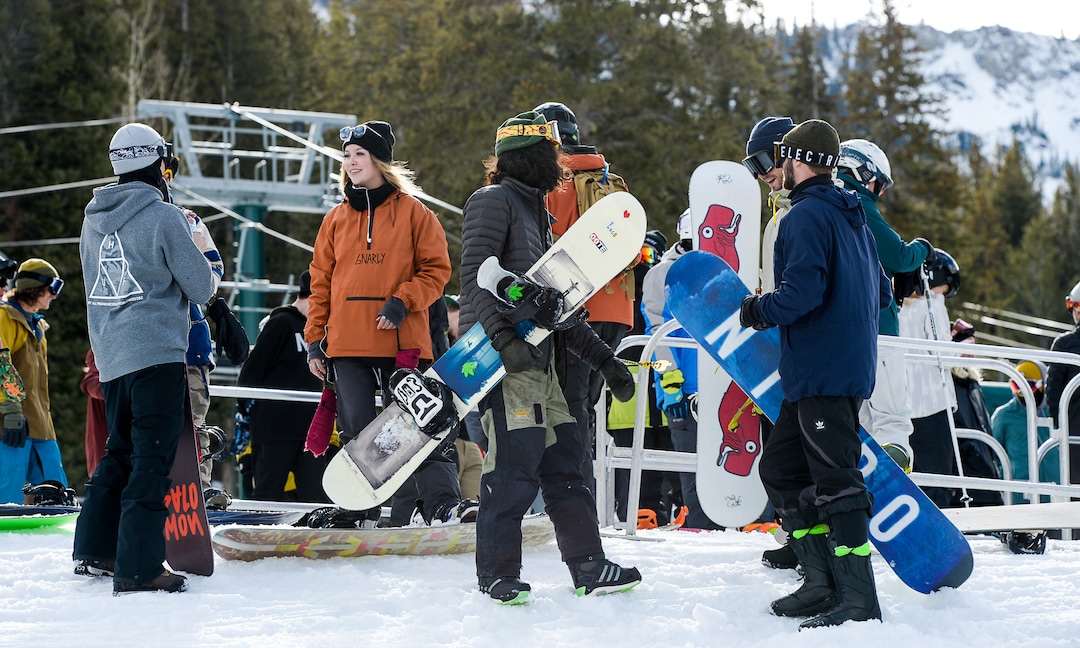 (Francisco Kjolseth  |  The Salt Lake Tribune)  With recent snowfall combined with extensive snowmaking, Brighton Resort opens for the season on Tuesday, Nov. 21, 2017.  Offering a base averaging between 10-20 inches on 3 runs serviced by 2 lifts, “Top to Bottom” skiing and snowboarding begins for snow enthusiasts ready for the season.