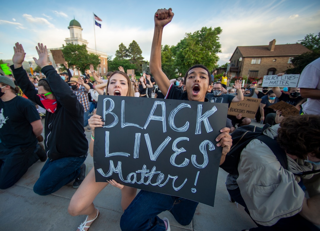 (Rick Egan  |  The Salt Lake Tribune) Protesters gather at the State Capitol for a demonstration, Wednesday, June 3, 2020.