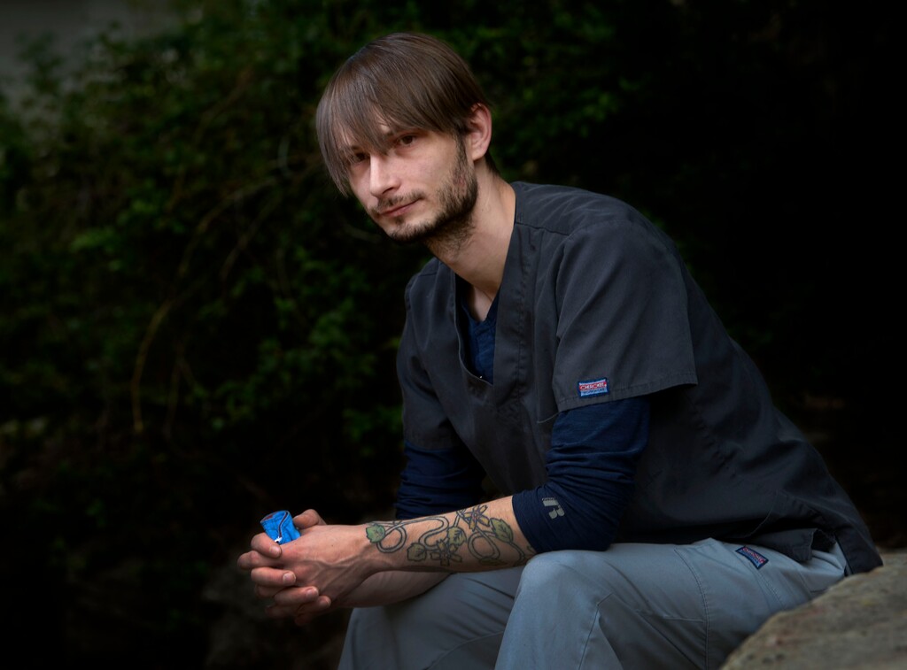 (Leah Hogsten  |  The Salt Lake Tribune)  Nigel Kooyman, a certified nursing assistant and phlebotomist, said the Pine Creek Rehabilitation and Nursing facility was so riddled with problems when he worked there last year that he quit, April 30, 2020.