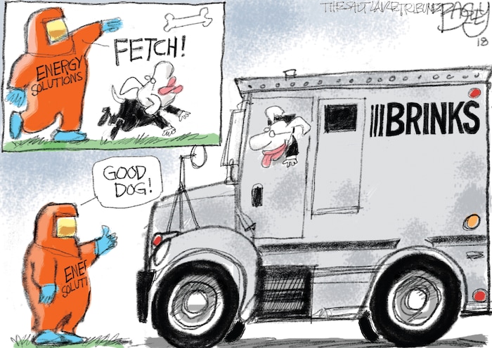 This Pat Bagley cartoon appears in The Salt Lake Tribune on Wednesday Feb. 7, 2018
