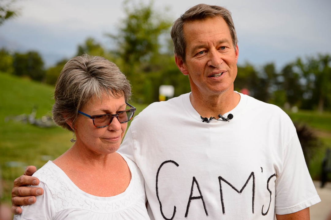 (Trent Nelson | The Salt Lake Tribune)Cyclists gather and ride around Salt Lake City's Liberty Park, Saturday July 21, 2018, in remembrance of Cameron Hooyer, a rider who was killed by a FrontRunner train during a 999 Ride on Thursday. Hooyer's parents Carla and Mark Hooyer.