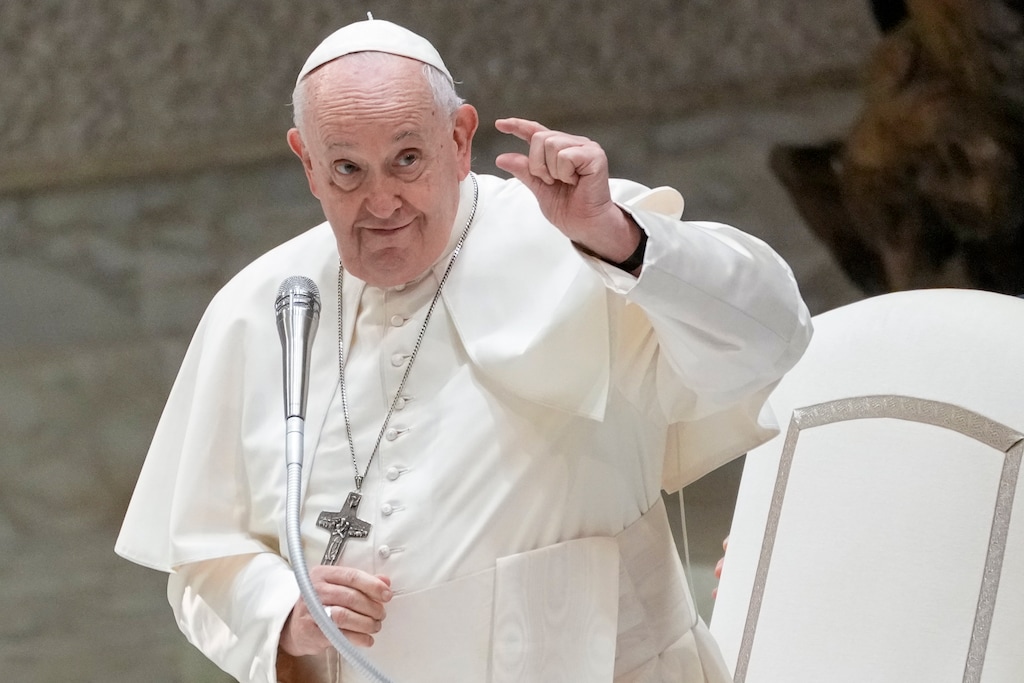 (Andrew Medichini | The Associated Press) Pope Francis arrives for his weekly general audience in the Paul VI hall at the Vatican, Wednesday, Aug. 30, 2023. Pope Francis is traveling to Mongolia this week to minister to one of the world's tiniest and newest Catholic communities, the first-ever visit by a Roman pontiff to the East Asian country. His trip is a historic meeting of East and West. Officially, there are only 1,450 Catholics in Mongolia and the Catholic Church has only had a sanctioned presence since 1992, after Mongolia shrugged off its Soviet-allied communist government.
